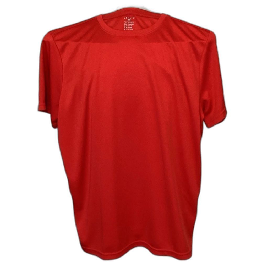 Athlio T-Shirt Men’s Size Medium Color Red 100% Polyester